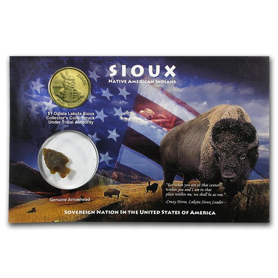 2014 Sioux Dollar w/Arrowhead (Blister Pack) 2014 Sioux Dollar w/Arrowhead (Blister Pack)
